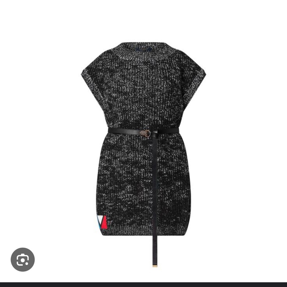 Louis Vuitton Black and White Knit Dress